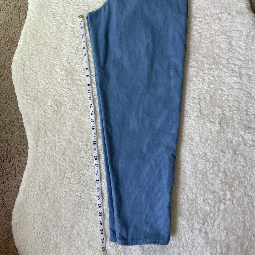 River Trader Y2K High Rise Pleated Tapered Corduroy Pants Blue Slouchy Normcore - Picture 12 of 16